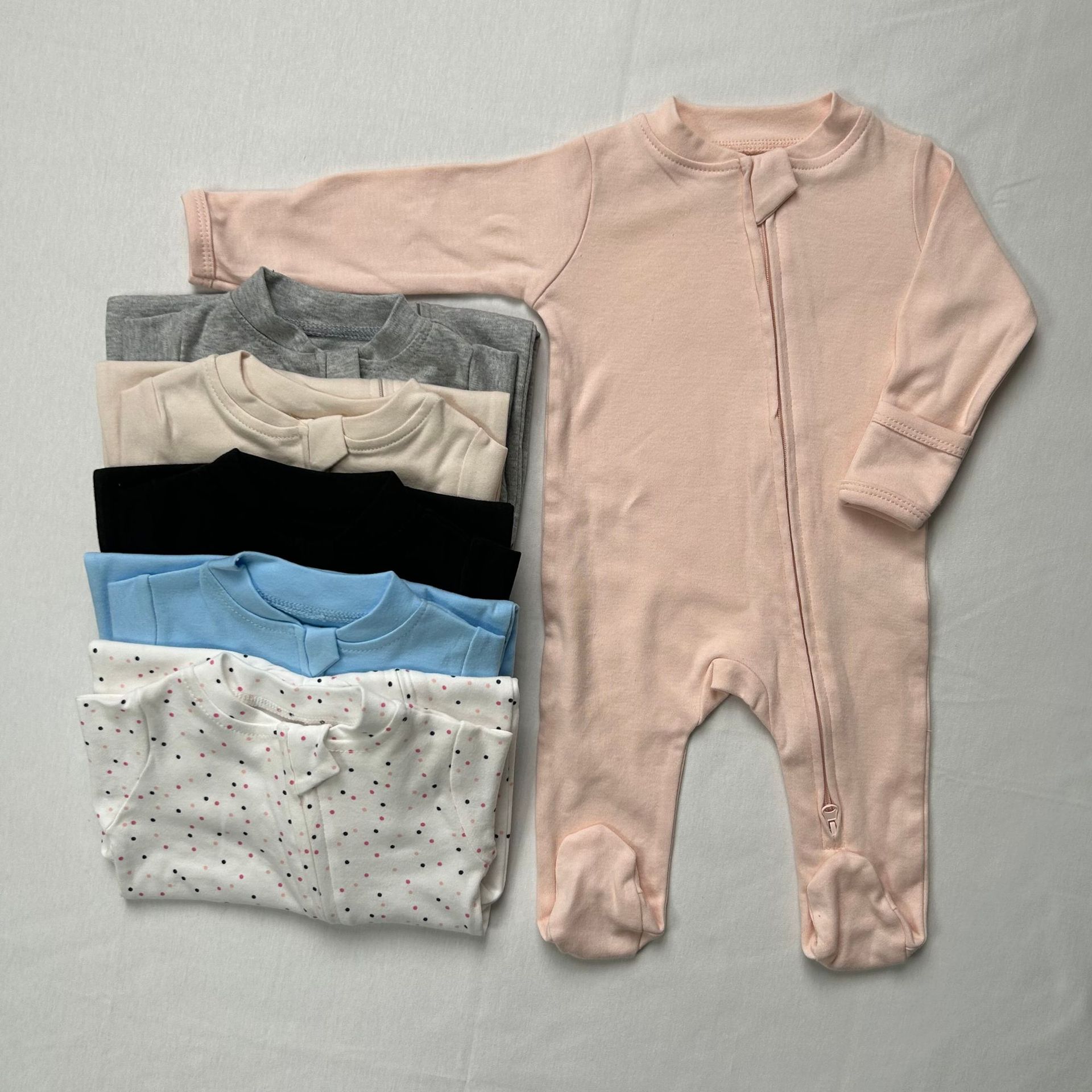 Cotton Baby Onesies Zipper - Универсальный детский комбинезон-ромпер, хлопковый, с длинными
