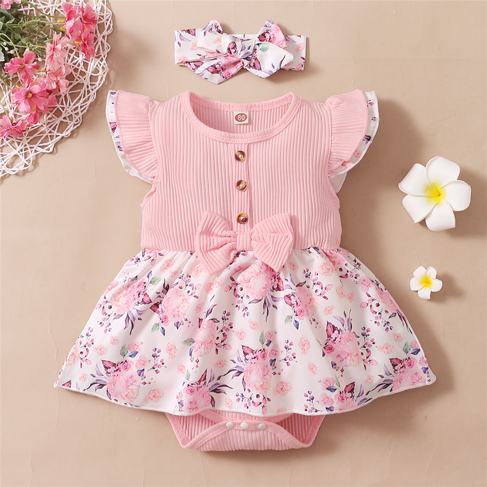Детское летнее платье-комбинез – обзор и цена Newborn Baby Girl Romper Floral